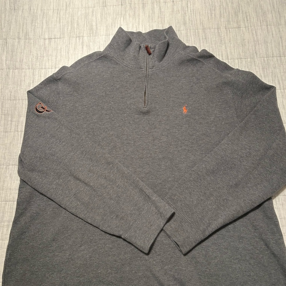 Polo Ralph Lauren 1/4 zip Pullover with Clemson “CU” embroidered on sleeve
